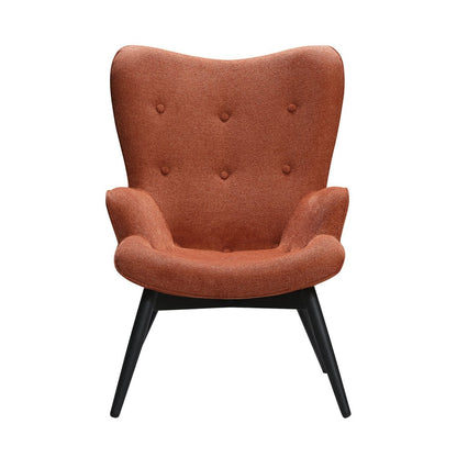 Polstersessel aus Strukturstoff kupferbraun | VIA X SELECTION
