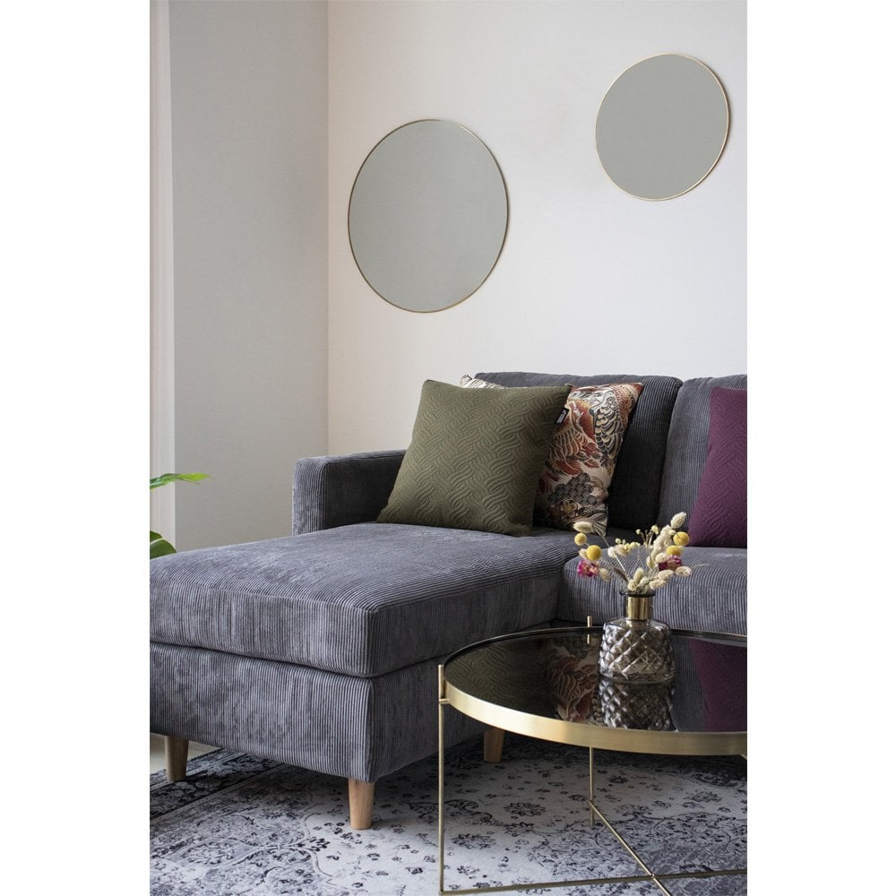 Runder Wandspiegel mit feinem Stahlrahmen | VIA X SELECTION