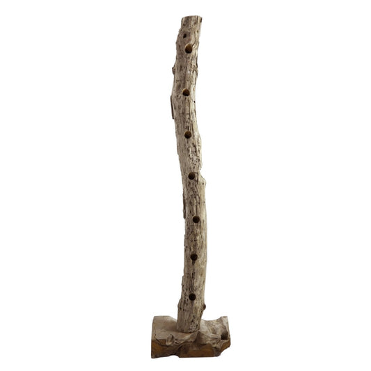 Weinregal aus recyceltem Teakholz für 13 Flaschen, 25 × 40 × 185 cm | VIA X SELECTION