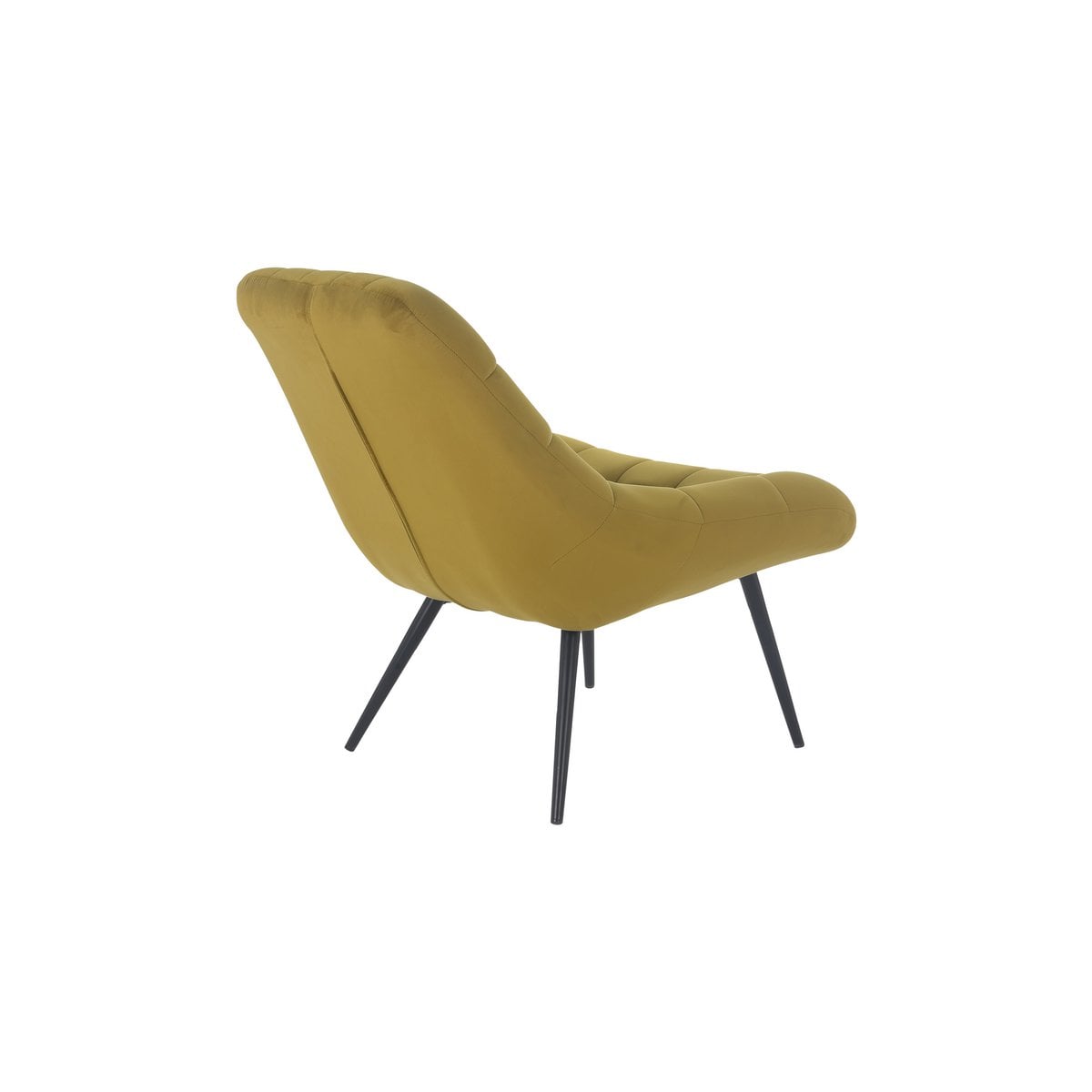 Loungesessel aus Samt senfgelb mit XXL-Sitzfläche | VIA X SELECTION