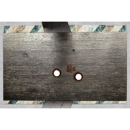 Esstisch recyceltes Teak zweifarbig, 160 × 90 cm | VIA X SELECTION