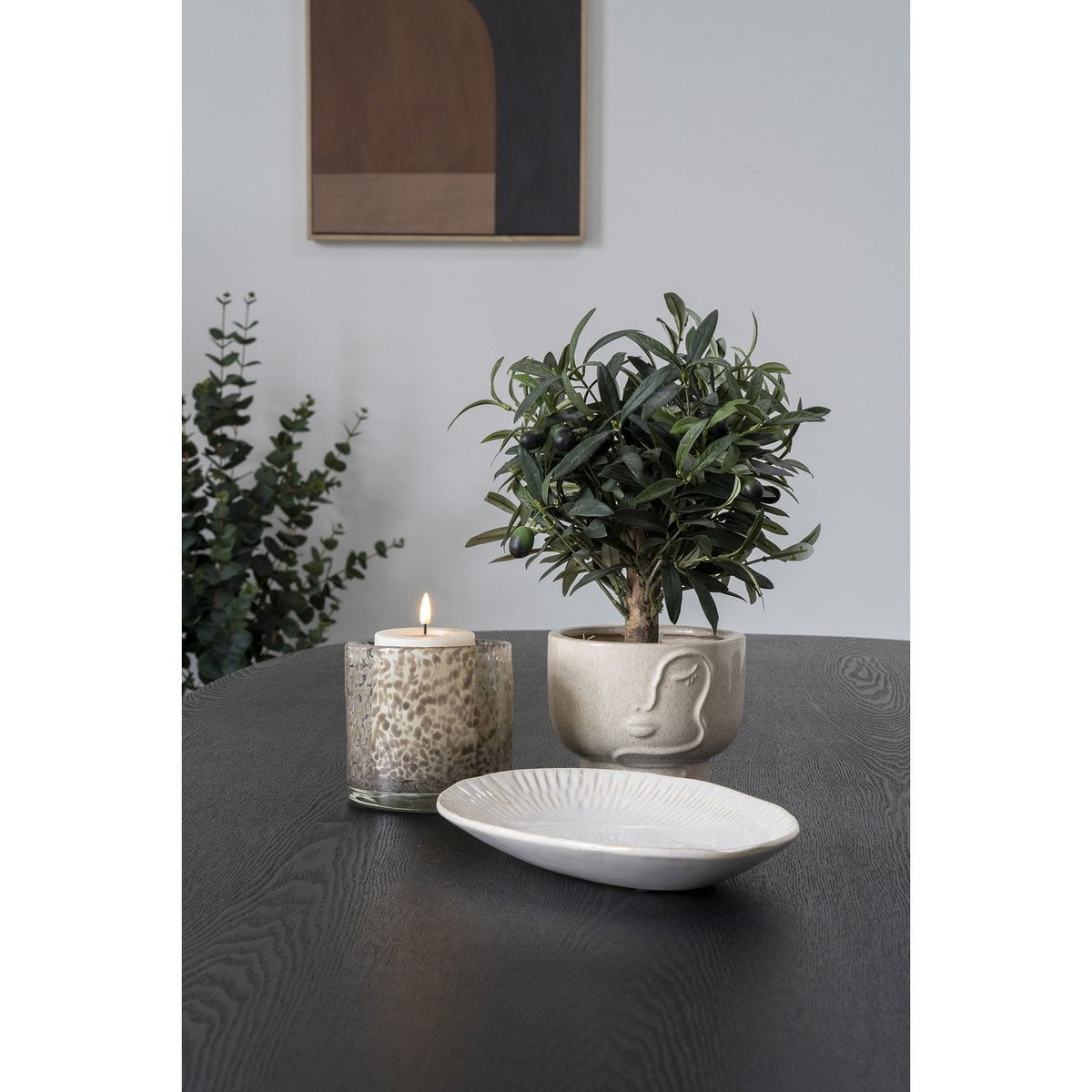 Blumentopf aus Keramik, Beige, 15 ×, 15 × 12 cm | VIA X SELECTION