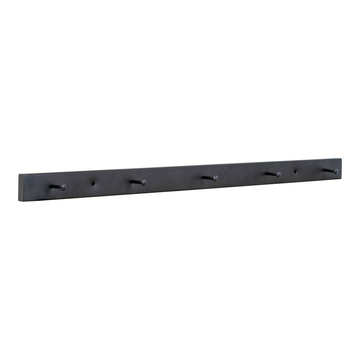 Wandgarderobe aus schwarzem Stahl, 70 × 4 × 4 cm | VIA X SELECTION