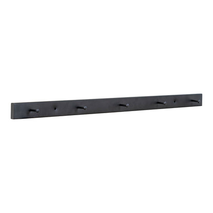 Wandgarderobe aus schwarzem Stahl, 70 × 4 × 4 cm | VIA X SELECTION