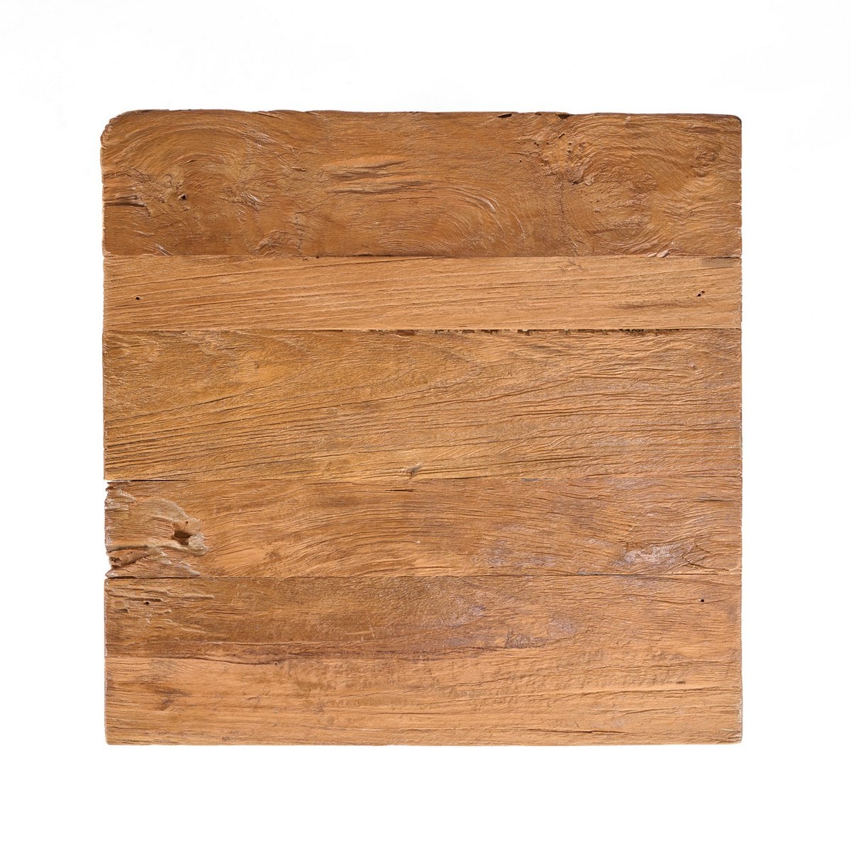 Blockhocker aus recyceltem Teakholz in Natur | VIA X SELECTION
