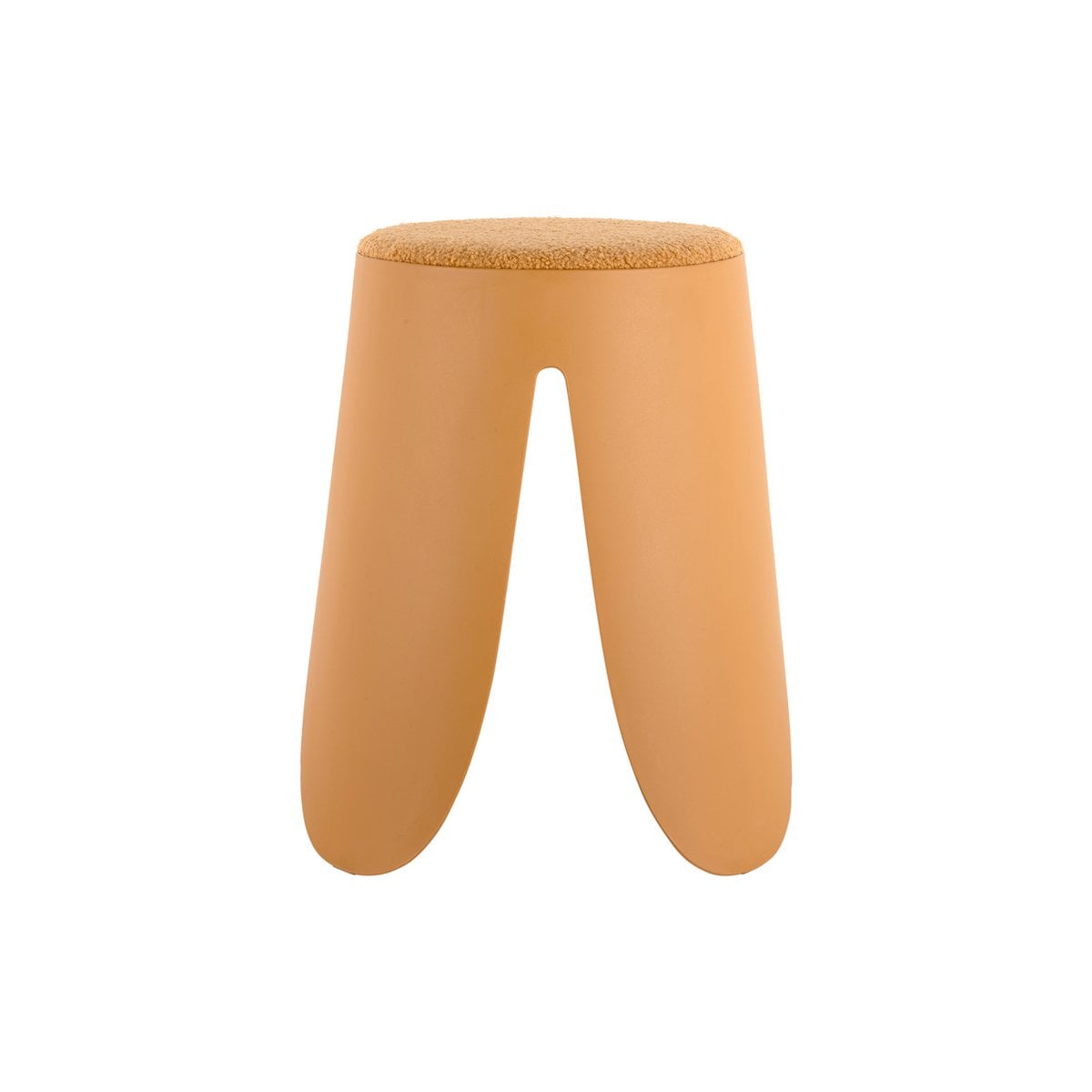 Runder Teddy-Hocker in Gelb | VIA X SELECTION