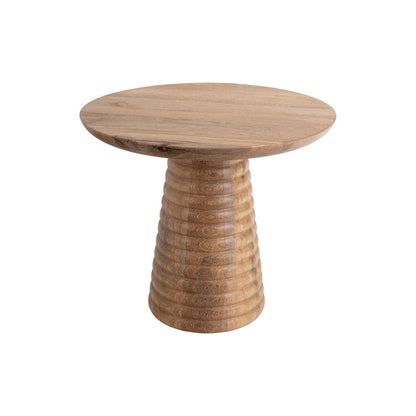 Beistelltisch aus Holz mit gestuftem Fuß, 40 × 40 × 45 cm | VIA X SELECTION