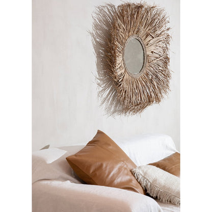 Kissenbezug aus Leder in Cognacbraun, 60 × 60 cm | VIA X SELECTION