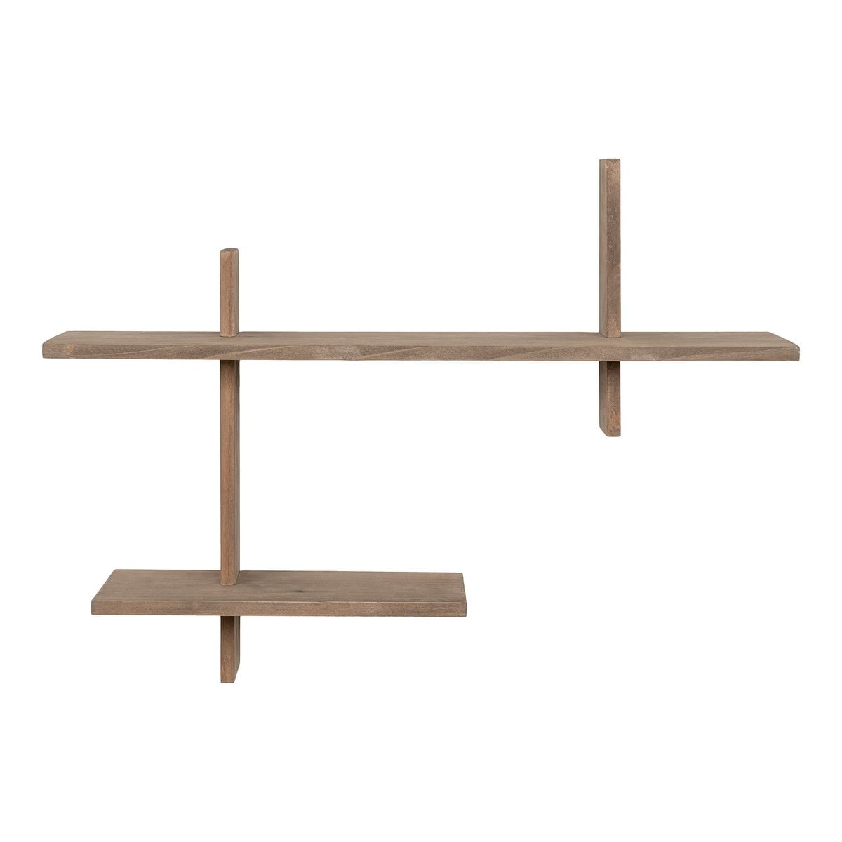 Wandregal aus Holz natur, 54 × 15 × 58 cm | VIA X SELECTION