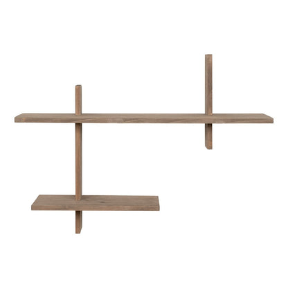 Wandregal aus Holz natur, 54 × 15 × 58 cm | VIA X SELECTION