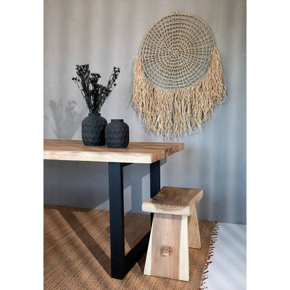Schwarze Terrakotta-Vase in kompakter Form | VIA X SELECTION