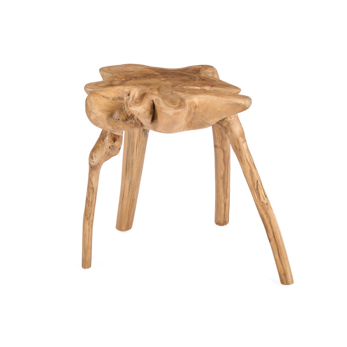 Beistelltisch aus Teak-Wurzelholz, 45 × 45 × 45 cm | VIA X SELECTION