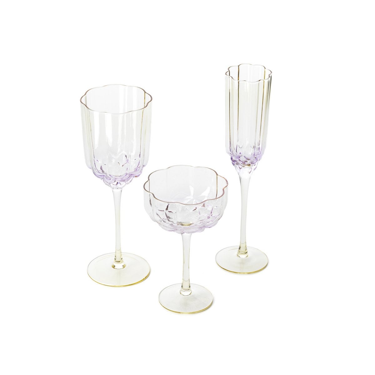 Cocktail-Coupe aus rosafarbenem Recyclingglas 16,5 cm | VIA X SELECTION