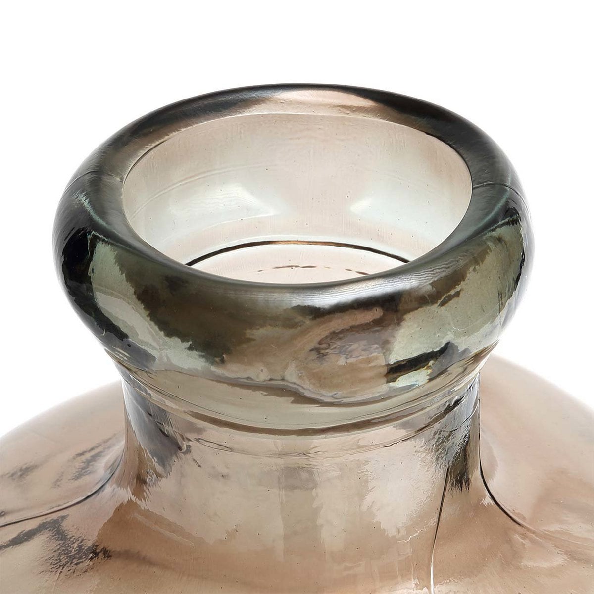 Große Vase aus recyceltem Glas in in Beige | VIA X SELECTION