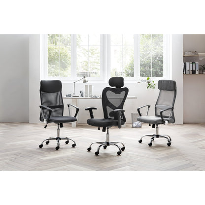 Bürostuhl mit Mesh-Rücken Grau/Schwarz | VIA X SELECTION