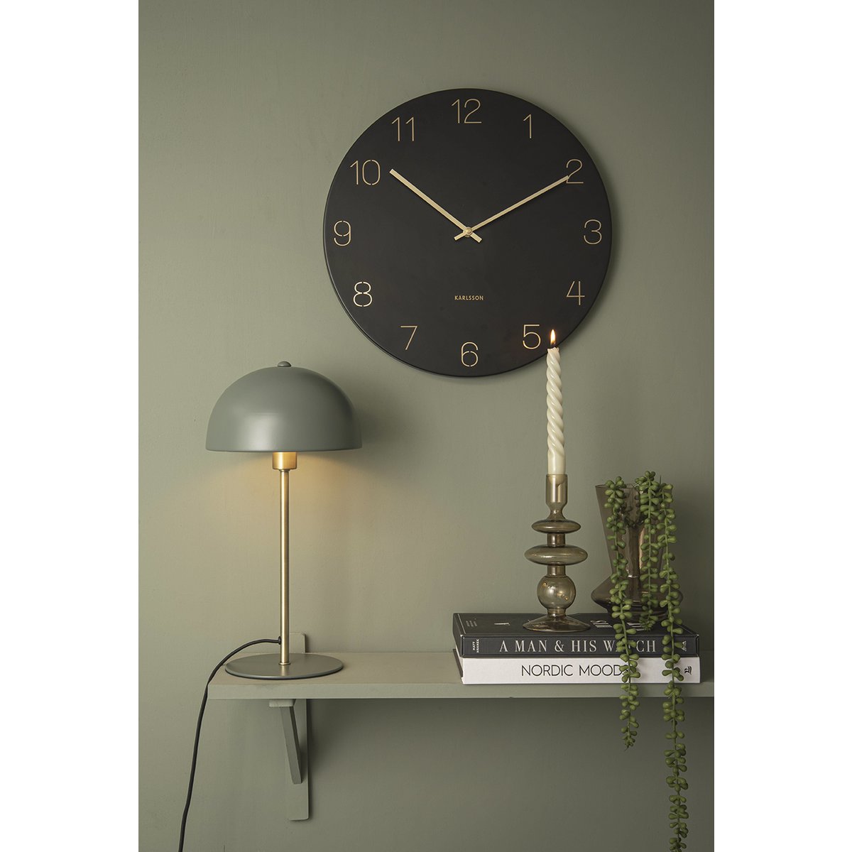 Leitmotiv Bonnet Tischleuchte in Grün | VIA X SELECTION