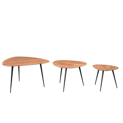 Beistelltisch aus Akazie und Metall, 40 × 37 × 37 cm | VIA X SELECTION