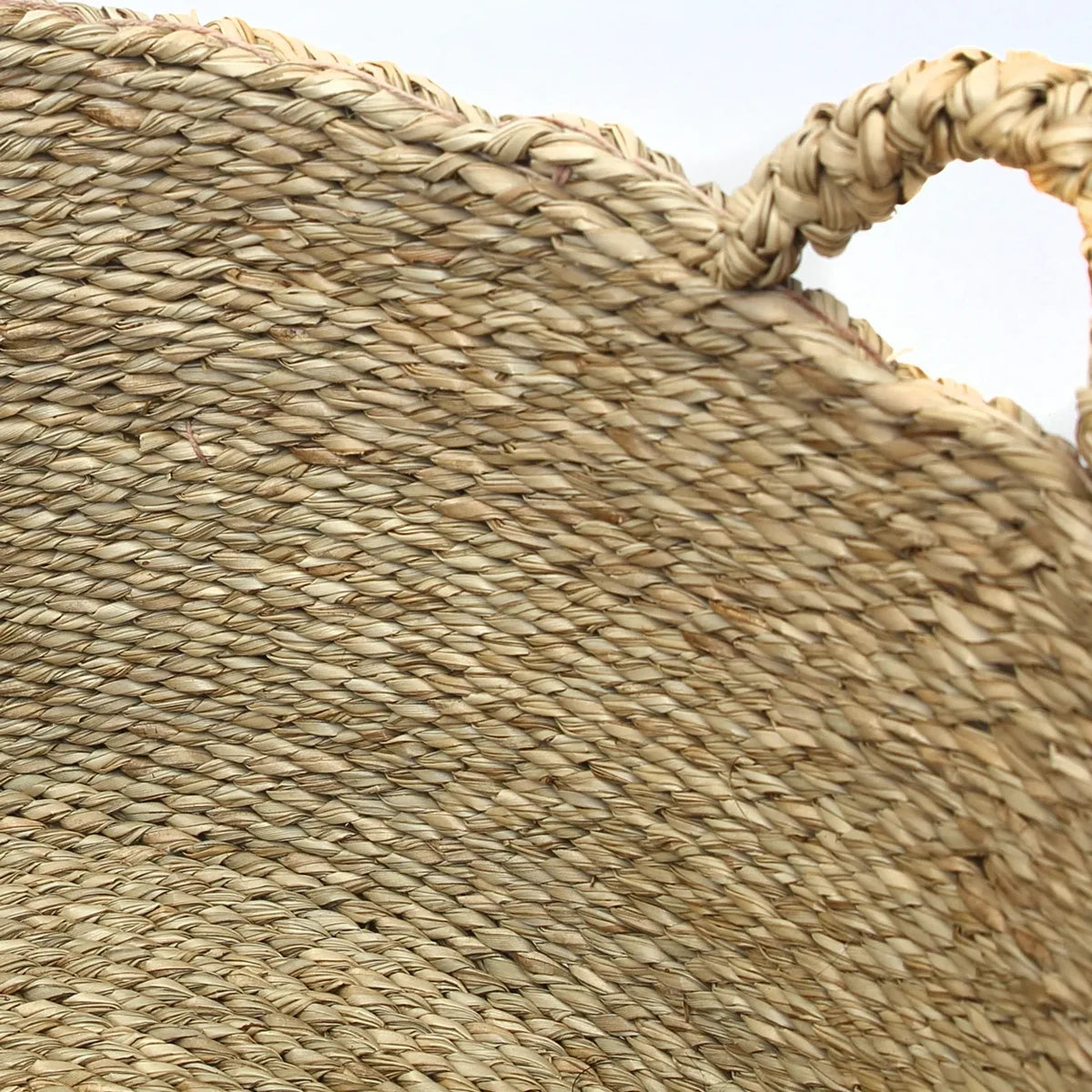 Korb aus Seegras natur mit vier Henkeln, 60 × 60 × 30 cm | VIA X SELECTION