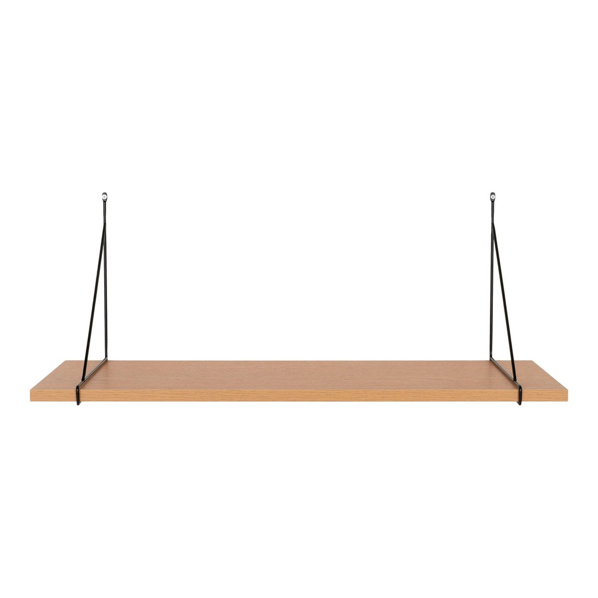 Wandregal mit Stahlrahmen schwarz, 80 × 29 cm | VIA X SELECTION