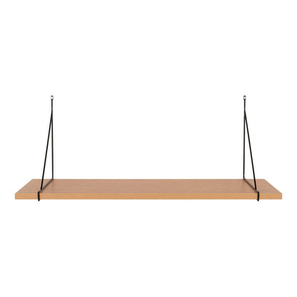 Wandregal mit Stahlrahmen schwarz, 80 × 29 cm | VIA X SELECTION