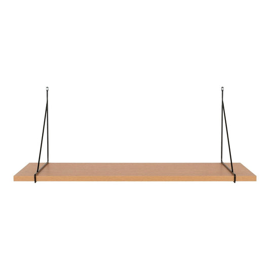 Wandregal mit Stahlrahmen schwarz, 80 × 29 cm | VIA X SELECTION