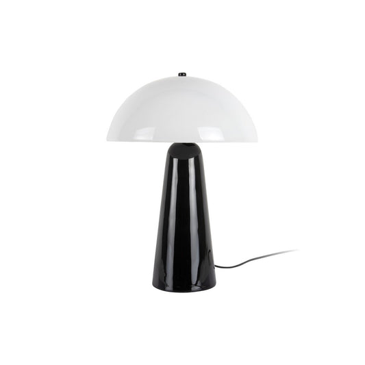 Leitmotiv Vidrio Centro Tischleuchte mit Glasschirm in Schwarz | VIA X SELECTION