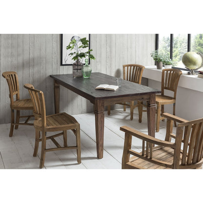 Esstisch recyceltes Teak zweifarbig, 160 × 90 cm | VIA X SELECTION