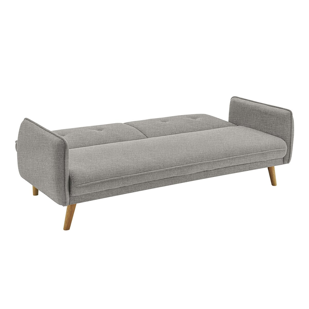 3-Sitzer-Sofa aus hellgrauem Strukturstoff mit Schlaffunktion | VIA X SELECTION