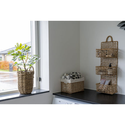 Schmales Wandregal aus Papier natur, 25 × 15 × 70 cm | VIA X SELECTION