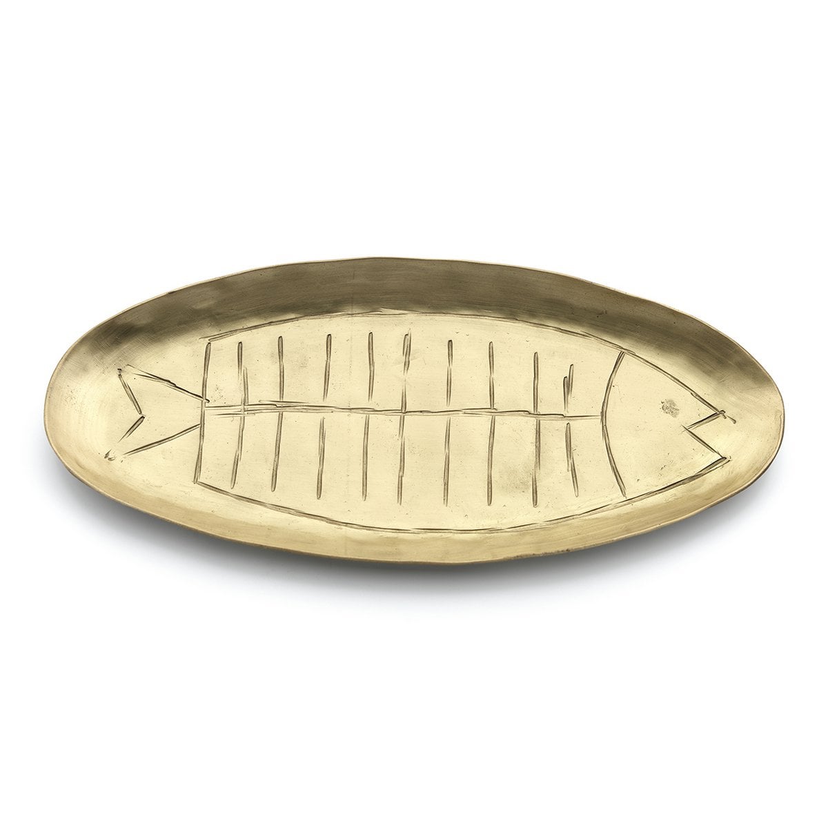 Messingtablett in Fischform, 25 × 12 cm | VIA X SELECTION