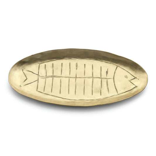Messingtablett in Fischform, 25 × 12 cm | VIA X SELECTION