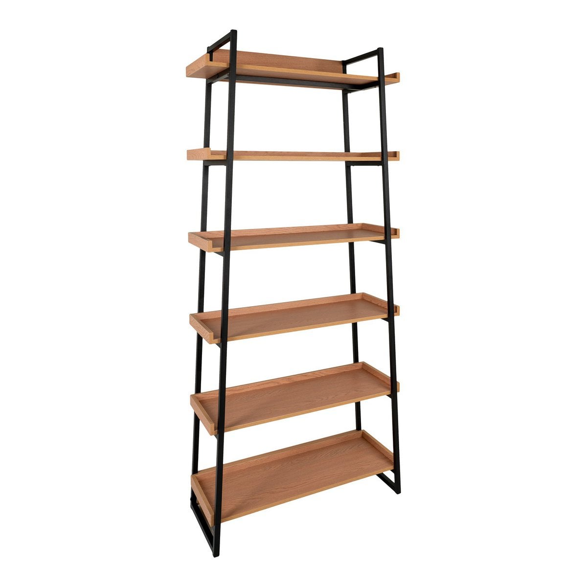 Bücherregal aus Stahl und Holz, 80 × 35 × 185 cm | VIA X SELECTION