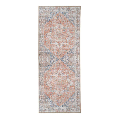 Läufer aus Chenille-Polyester blau-orange, 80 × 200 cm | VIA X SELECTION