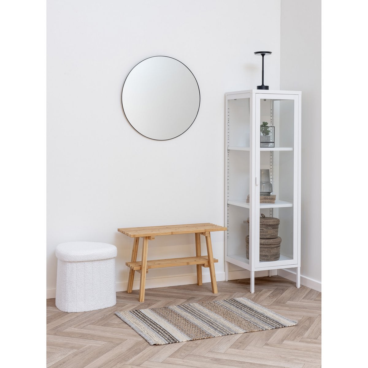 Kompakter Polsterpouf Weiß | VIA X SELECTION