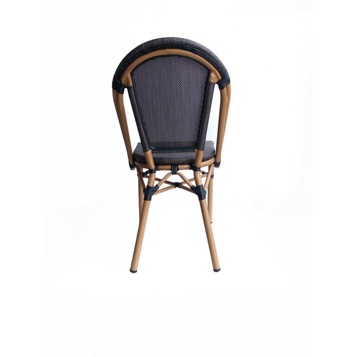 Bistrostuhl in Rattanoptik mit beigem Aluminiumgestell im 2er-Set | VIA X SELECTION