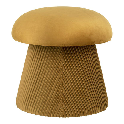Runder Samt-Pouf Ockerorange | VIA X SELECTION