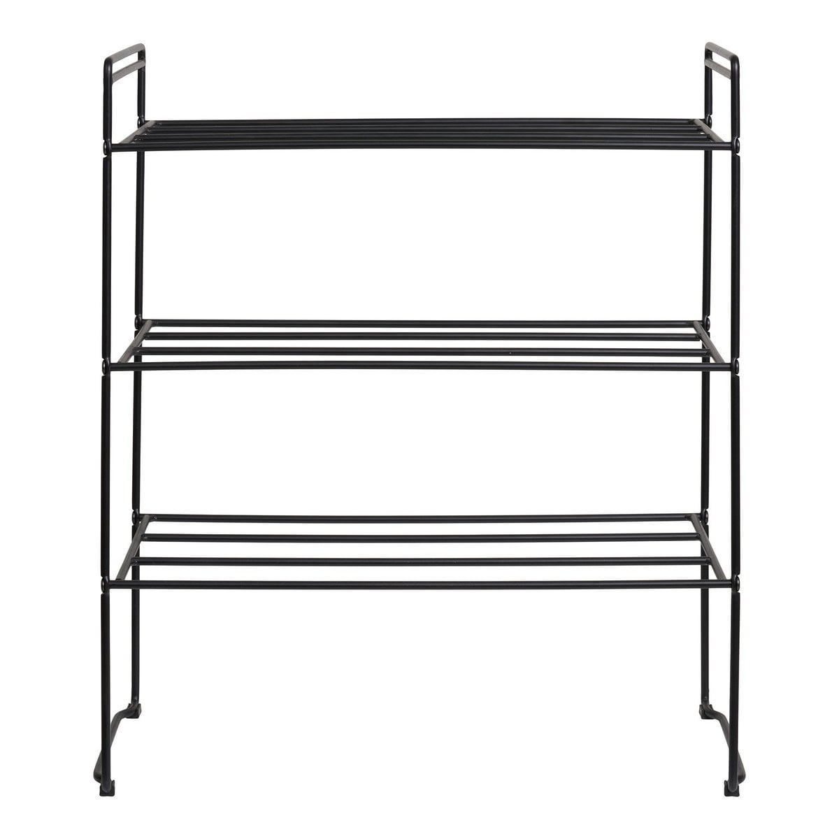 Offenes Schuhregal aus schwarzem Stahl 25 × 49,5 × 60 cm | VIA X SELECTION