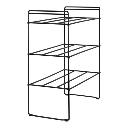 Offenes Schuhregal aus schwarzem Stahl 25 × 49,5 × 60 cm | VIA X SELECTION