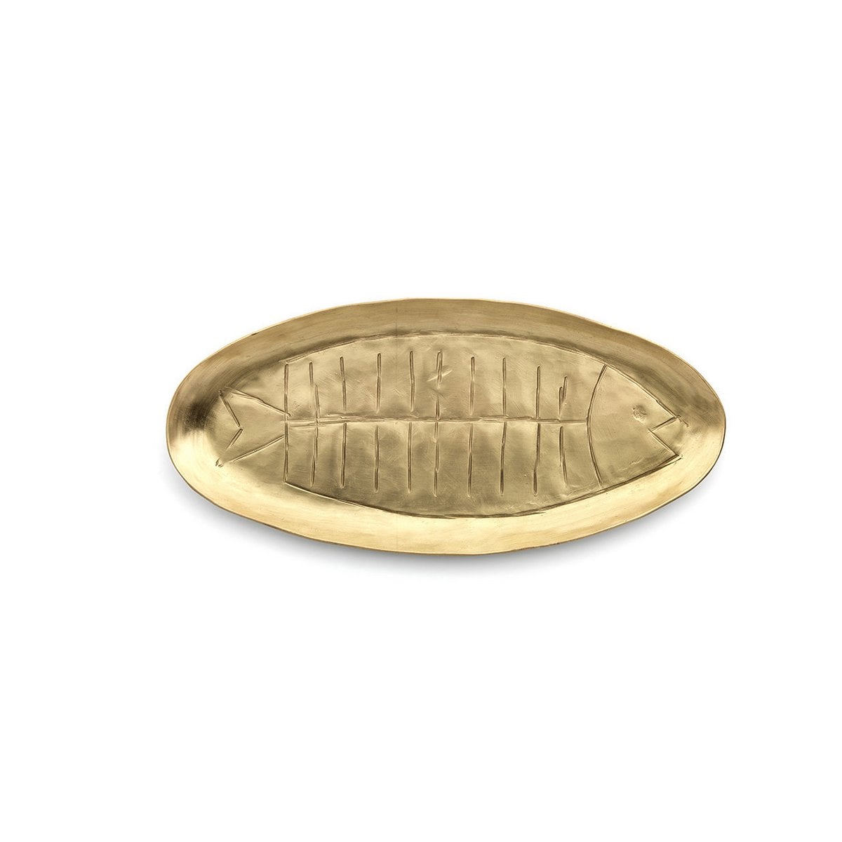 Messingtablett in Fischform, 25 × 12 cm | VIA X SELECTION
