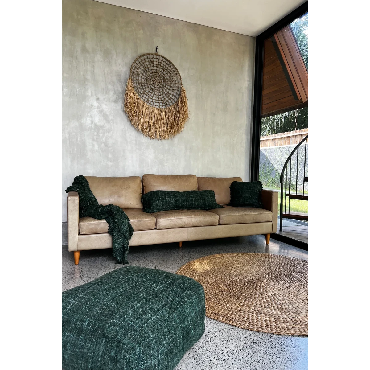 Langer Kissenbezug aus Baumwolle in Waldgrün, 35 × 100 cm | VIA X SELECTION