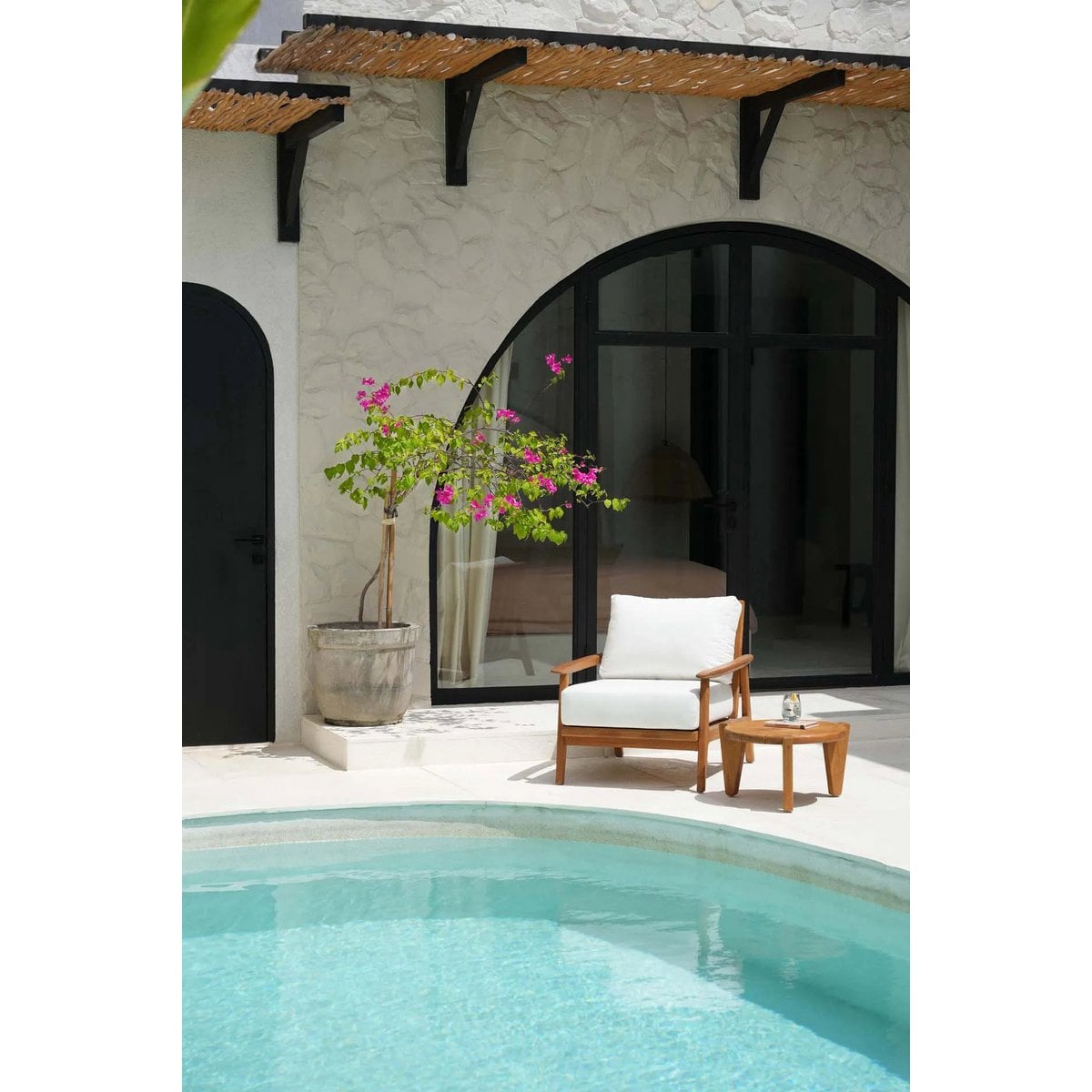 Outdoor-Loungesessel aus recyceltem Teakholz mit losem Kissen | VIA X SELECTION