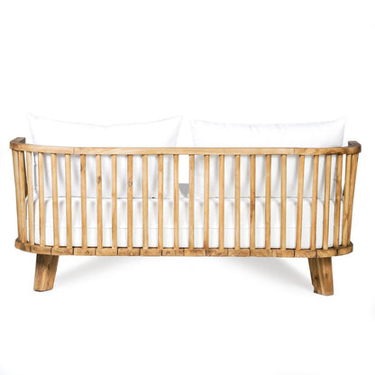 Doppel-Daybed aus recyceltem Teakholz mit Outdoor-Kissen | VIA X SELECTION