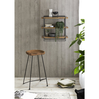 Barhocker aus Akazienholz und Metall | VIA X SELECTION