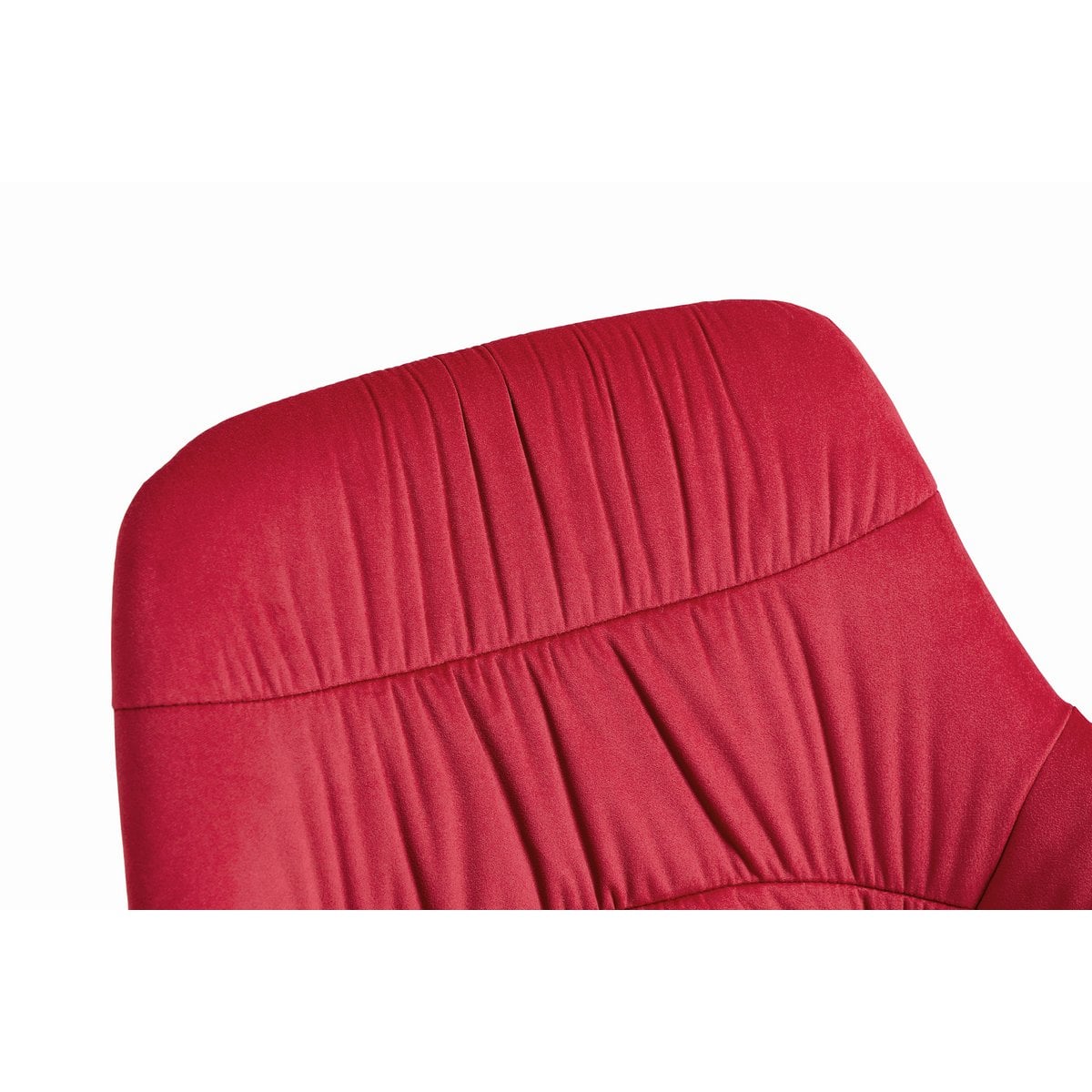 Armlehnstuhl aus Samt rot mit Wabensteppung | VIA X SELECTION
