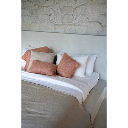 Kissenbezug aus Baumwolle in Lachsrosa, 40 × 40 cm | VIA X SELECTION