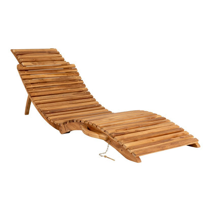 Sonnenliege aus Teakholz, 160 × 50 cm | VIA X SELECTION