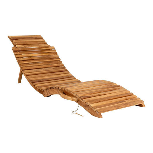 Sonnenliege aus Teakholz, 160 × 50 cm | VIA X SELECTION