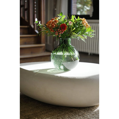 Organische Vase aus grünem Recyclingglas | VIA X SELECTION