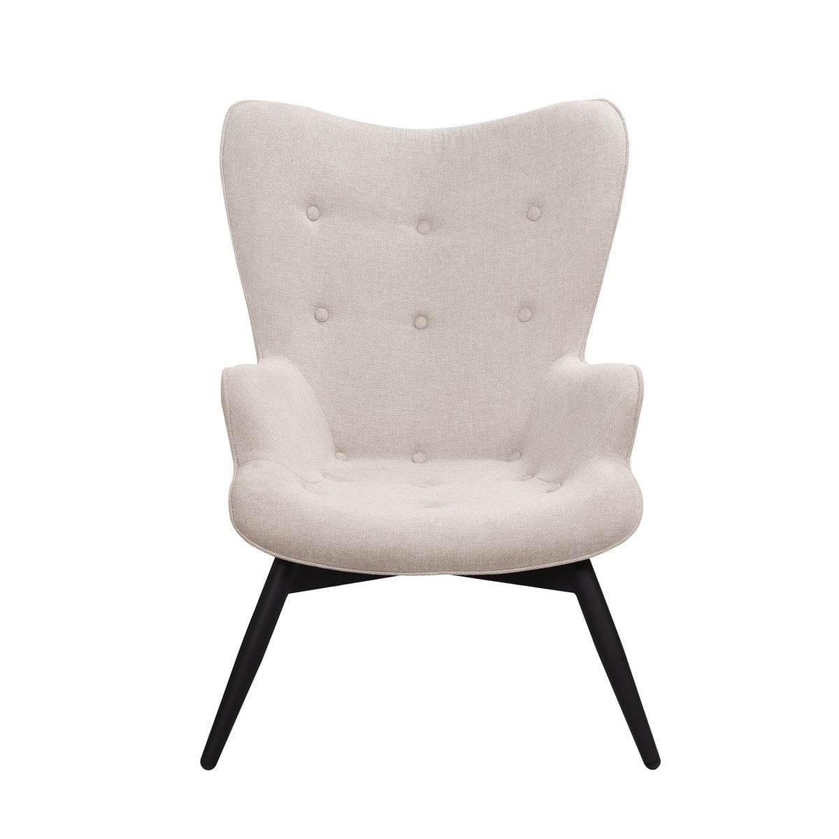 Polstersessel aus Strukturstoff in Beige | VIA X SELECTION