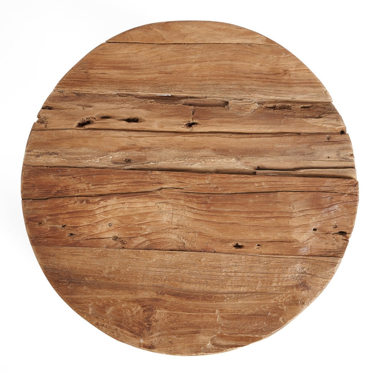 Hocker aus recyceltem Teakholz natur groß | VIA X SELECTION